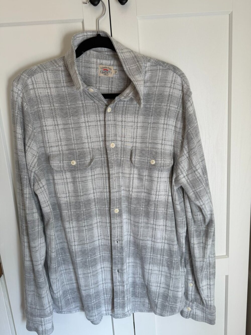 Fall Faherty Buffalo check stretchy shirt